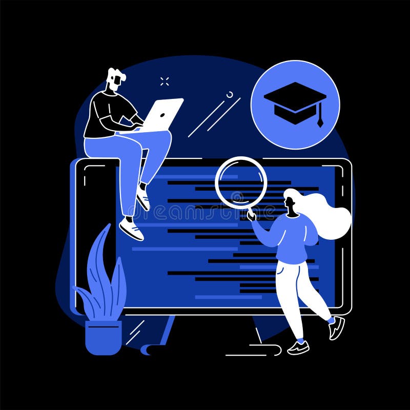 IT management courses abstract concept vector illustration. royalty free illustration