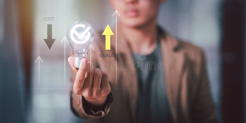 Management strategies increase efficiency to control costs ,and plan and manage financial budgets ,Improving success goals ,Saving royalty free stock photography