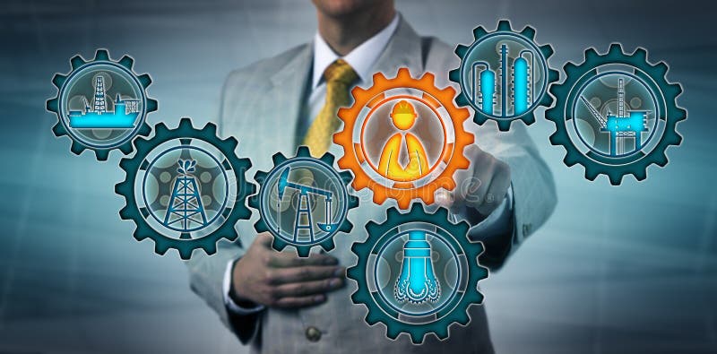 Manager Appointing Supervisor To E&P Operations vector illustration