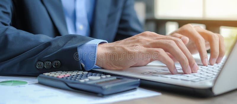 Manager calculate financial report and graph chart royalty free stock photo Manager calculate financial report and graph chart royalty free stock photo