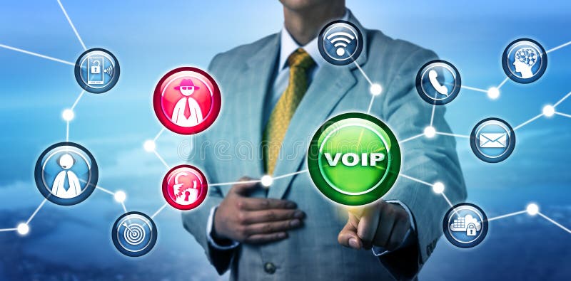Manager Exposing Security Breach in VOIP Network royalty free stock photos
