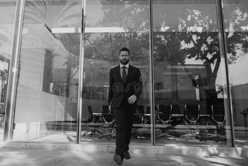 Manager in a Luxury Modern Open Space Business Center. Successful