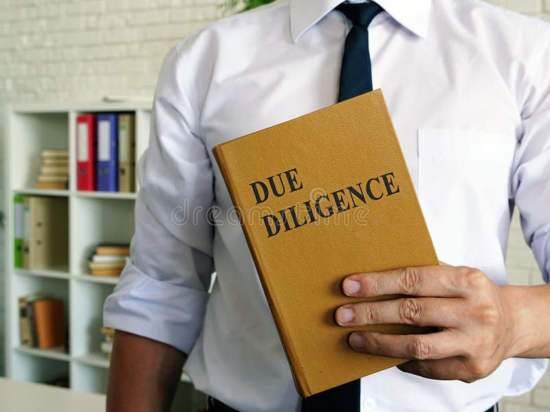 Manager Shows Due Diligence Book in the Office. Stock Photo Image of investment, management