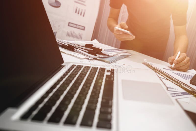 Manager working in the office ,property for sale concept. royalty free stock photo