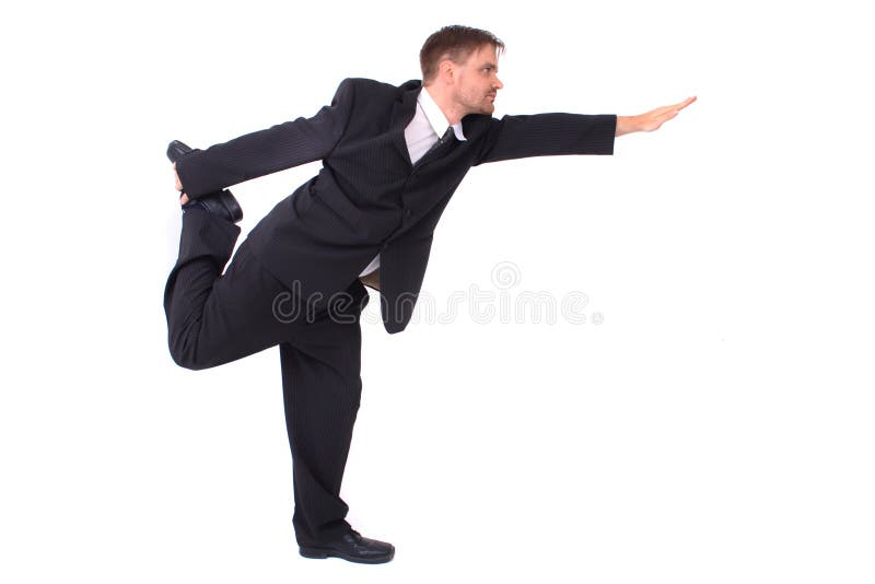 Manager and yoga royalty free stock image