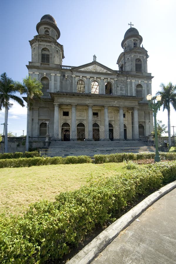 Managua nicaragua cathedral stock photo