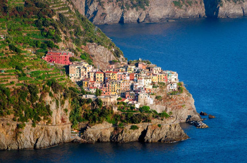 Manarola Cinque Terre royaltyfria foton Manarola Cinque Terre royaltyfria foton