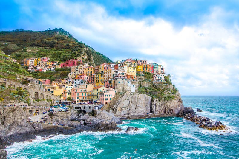 Manarola, een dorp in Cinque Terre, Italië royalty-vrije stock foto Manarola, een dorp in Cinque Terre, Italië royalty-vrije stock foto