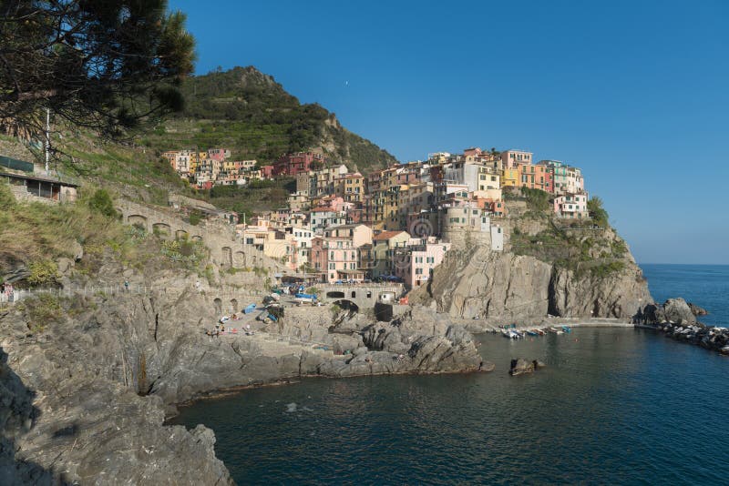 Manarola Village, Cinque Terre Coast of Italy. Manarola is a beautiful small town in the province of La Spezia, Liguria, north of Italy and one of the five Cinque terre travel attractions to tourists