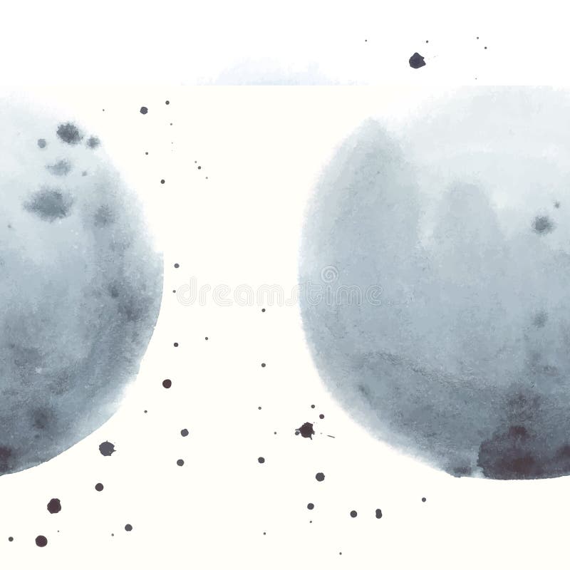Mancha cinzenta abstrata da aquarela feita no vetor ilustração stock Mancha cinzenta abstrata da aquarela feita no vetor ilustração stock