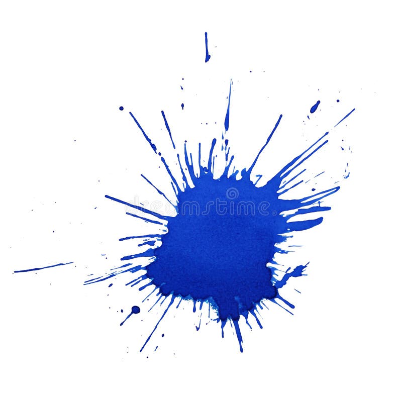 Mancha de la tinta azul o de la pintura con el espray para la colección del diseño foto de archivo Mancha de la tinta azul o de la pintura con el espray para la colección del diseño foto de archivo