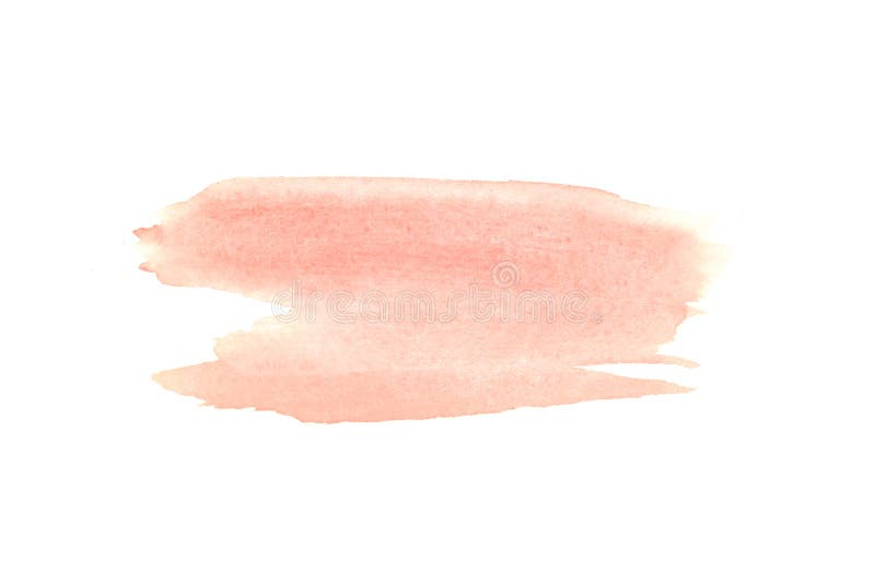 Mancha rosada abstracta de la acuarela en el fondo blanco para su diseño