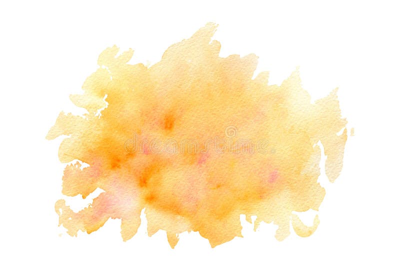 Mancha salpicada de color naranja y amarillo brillante stock de ilustración