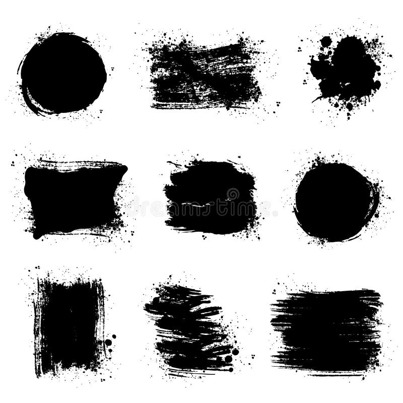Manchas de la brocha Fondos del grunge del vector ilustración del vector Manchas de la brocha Fondos del grunge del vector ilustración del vector