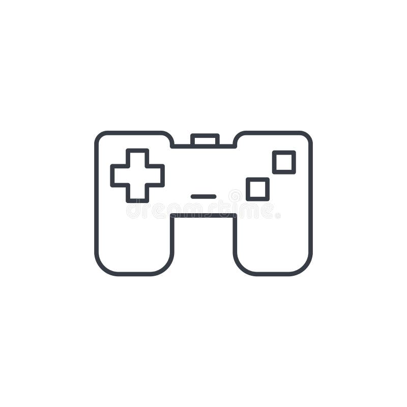 Manche, linha fina ícone do jogo Símbolo linear do vetor ilustração stock Manche, linha fina ícone do jogo Símbolo linear do vetor ilustração stock