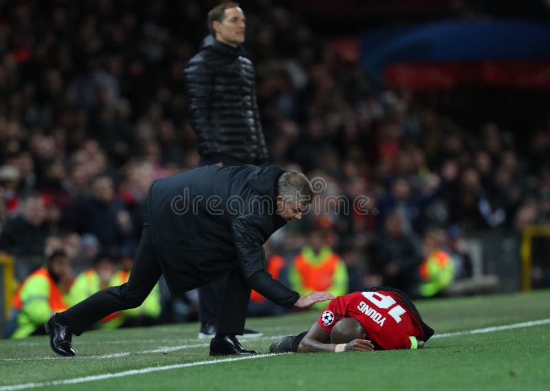 Manchester United v Paris Saint-Germain - UEFA Champions League Round of 16: First Leg royalty free stock images Manchester United v Paris Saint-Germain - UEFA Champions League Round of 16: First Leg royalty free stock images