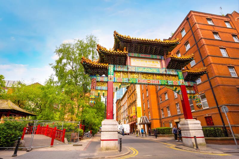 Chinatown manchester sign neon hi-res stock photography and images