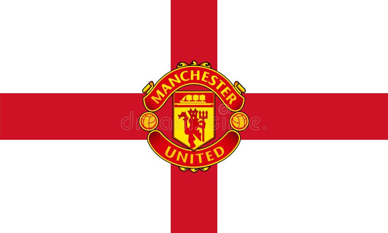Manchester, England Feb 22, 2017: Vector illustration of Manchester United F.C. logo on red background. Manchester, England Feb 22, 2017: Vector illustration of Manchester United F.C. logo on red background.