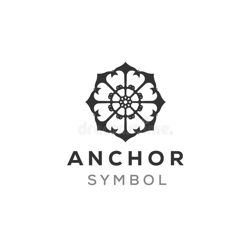 Mandala anchor logo design inspiration, mature logo concept vector illustration Mandala anchor logo design inspiration, mature logo concept vector illustration