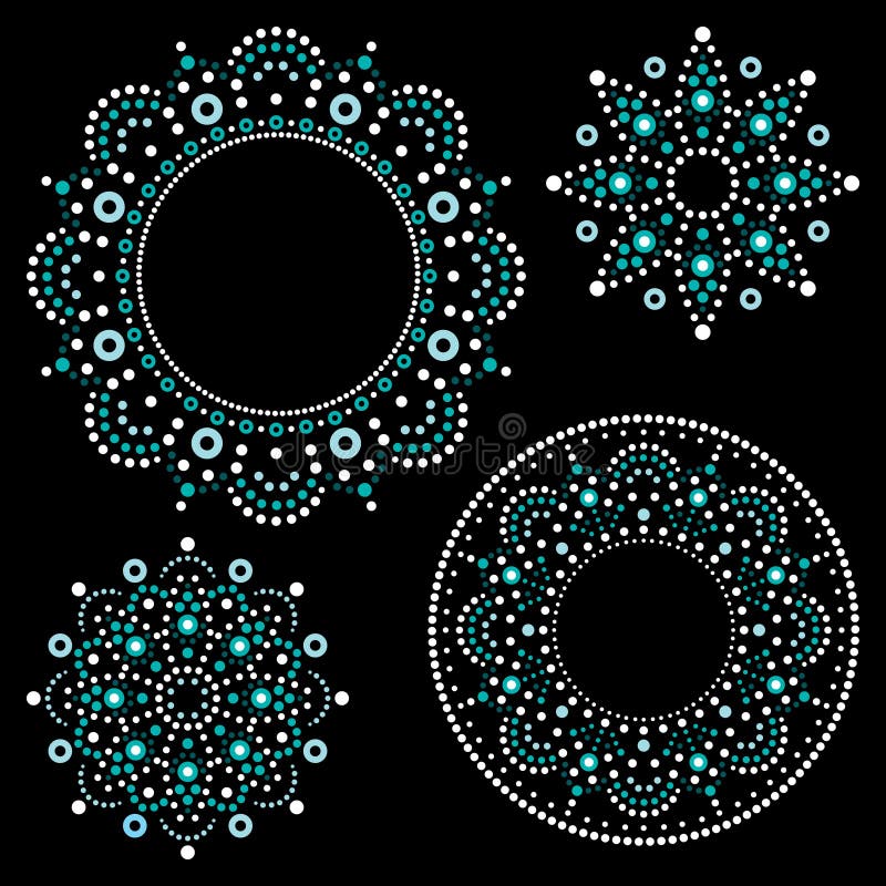 mandala australian dot paiting mandala set  vector design