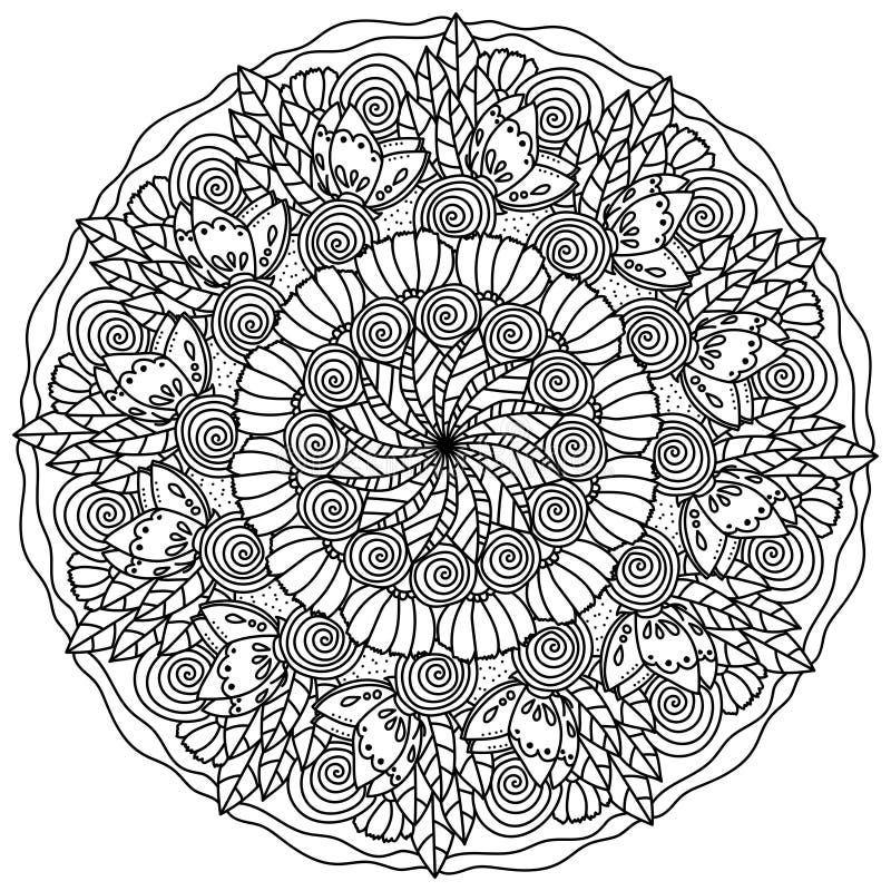 Mandala Des Fleurs Et Des Papillons Livre De Coloriage Pour L'adulte  Illustration de Vecteur - Illustration du livre, dessin: 115668718