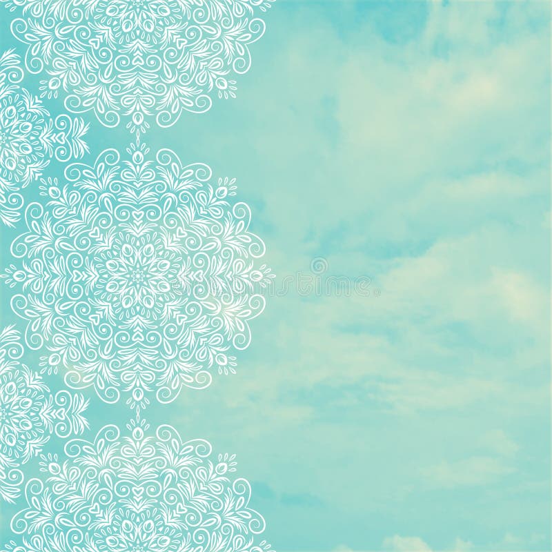 Blue Oriental Grunge Henna Mandala Background Stock Illustrations – 44 ...