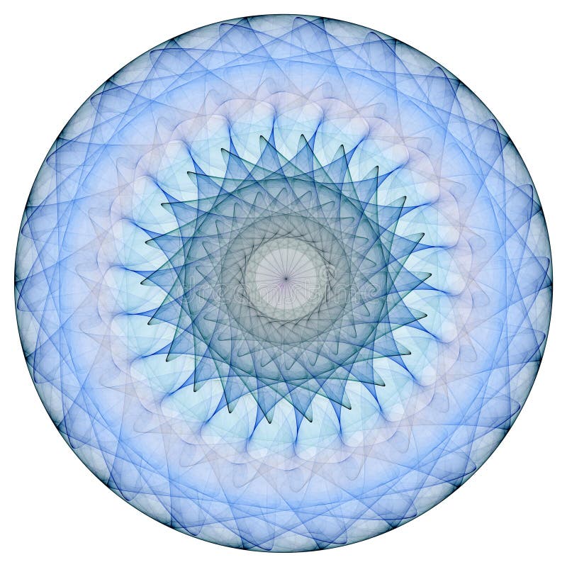 Mandala blu illustrazione vettoriale Mandala blu illustrazione vettoriale