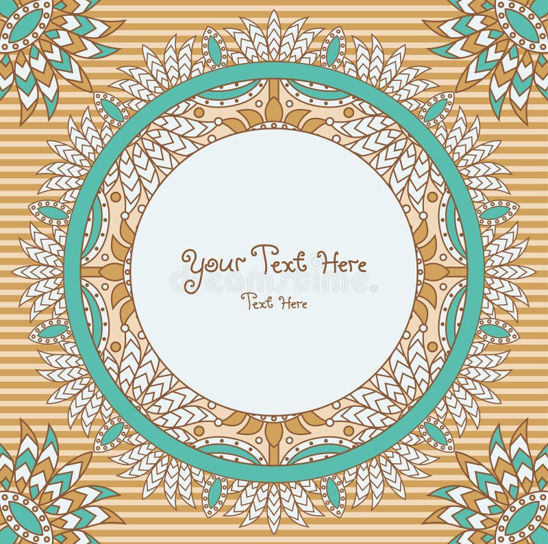 Mandala card vector illustration Mandala card vector illustration
