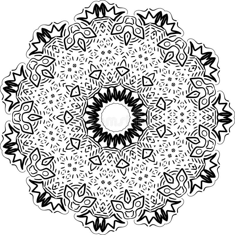 Mandala Circle Pattern Isolated on White. Abstract Pattern Vector