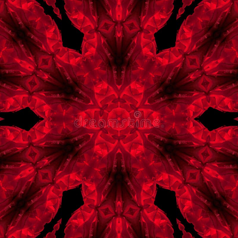 Mandala color de rosa del rojo stock de ilustración Mandala color de rosa del rojo stock de ilustración