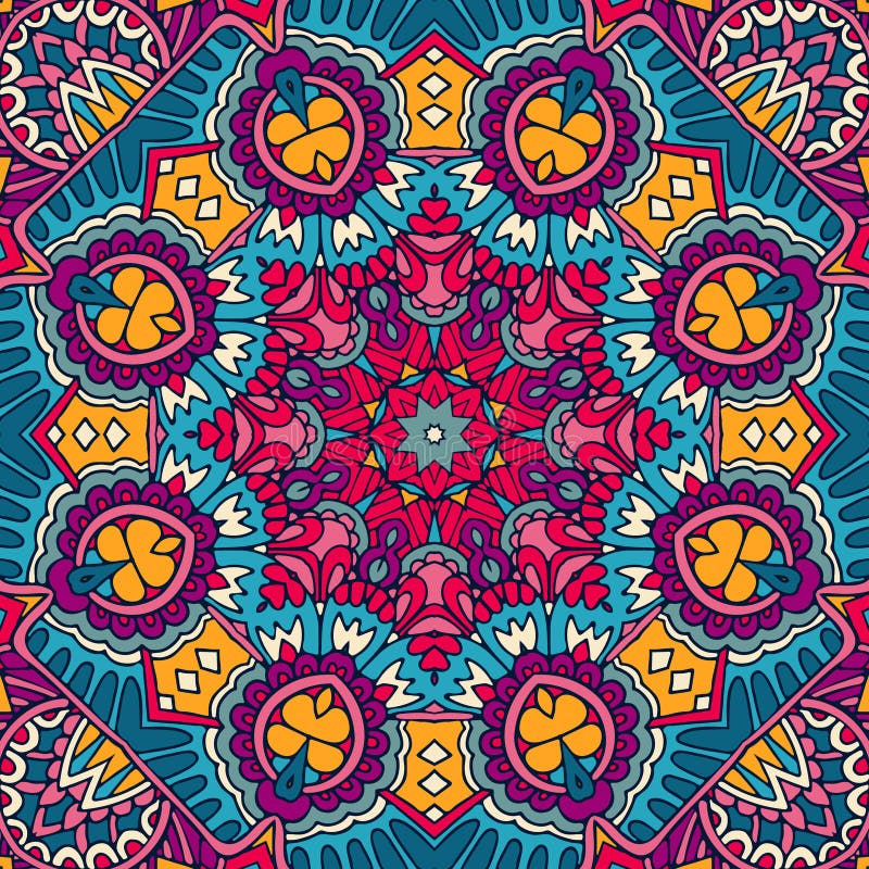 Mandala. Colorful ethnic round ornament. Vector art