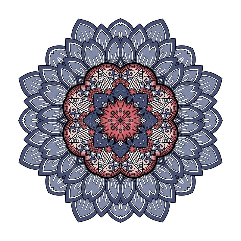Mandala colorida Deco bonita do vetor ilustração stock Mandala colorida Deco bonita do vetor ilustração stock