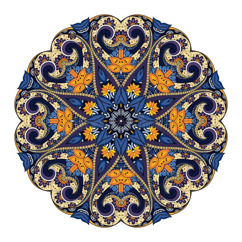 Mandala colorida Deco bonita do vetor ilustração do vetor Mandala colorida Deco bonita do vetor ilustração do vetor