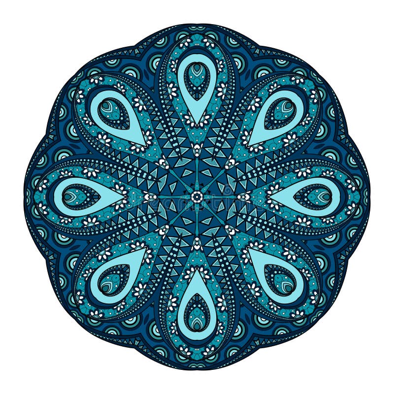 Mandala colorida Deco bonita do vetor ilustração royalty free Mandala colorida Deco bonita do vetor ilustração royalty free