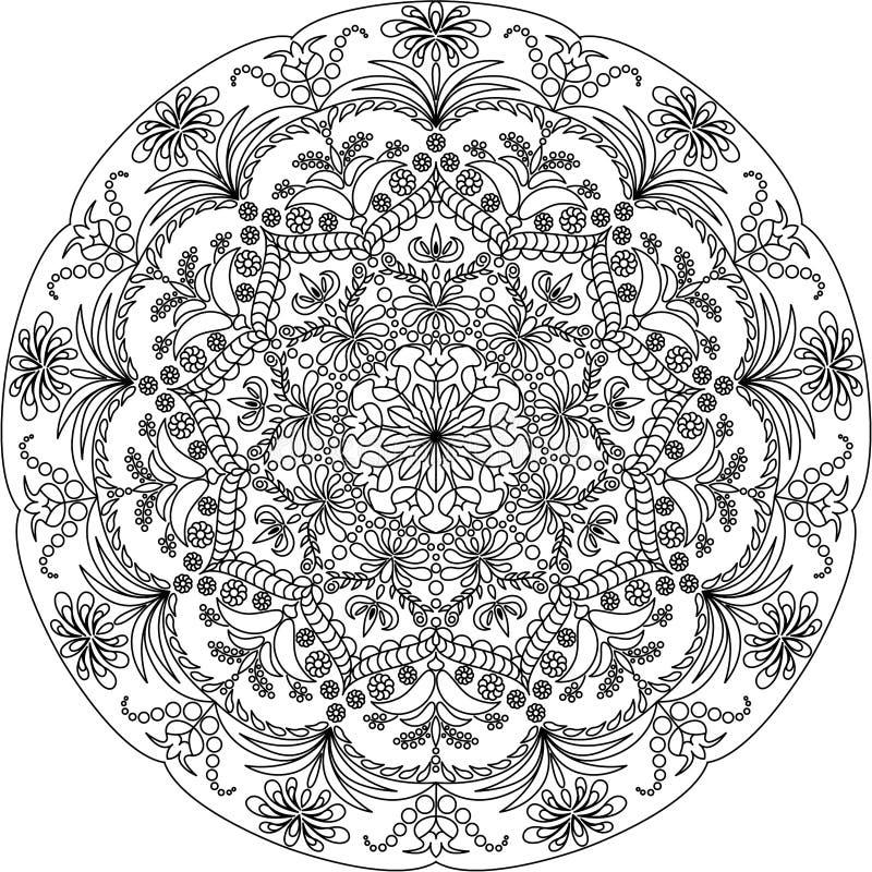 Mandala adult coloring pages Royalty Free Vector Image