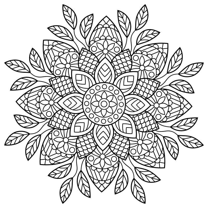 Mehndi Mandalas Adult Coloring Book White Background 