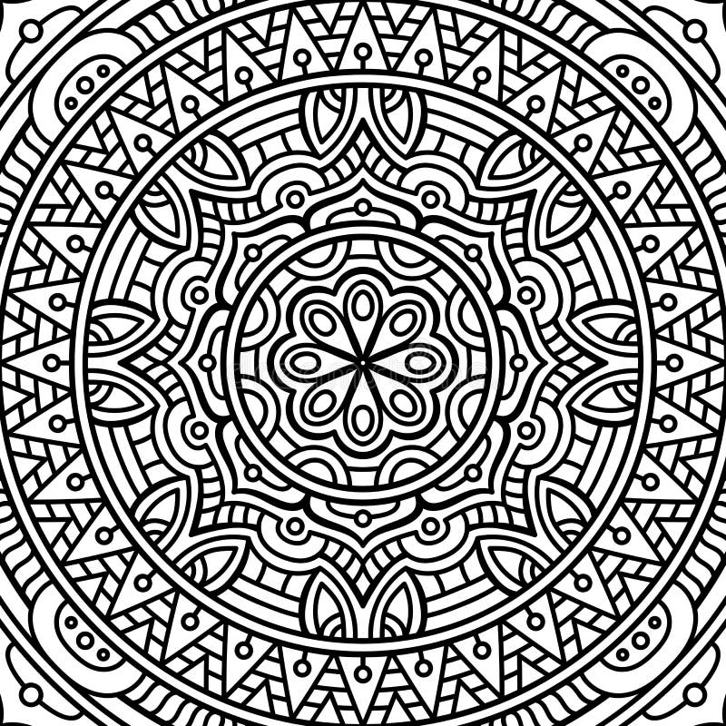 Mandala Coloring Page Stock Vector Illustration Of Ethnic 62432502