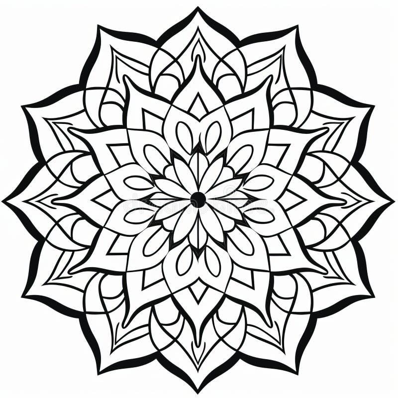 Bold And Graphic Mandala Design Coloring Pages Stock Illustration bold-and-graphic-mandala-design-coloring-pages-stock-illustration