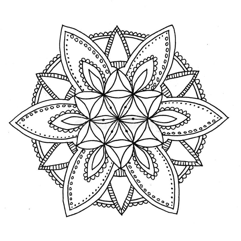 Mandala a colorir ilustração stock. Ilustração de rabisco - 79142025