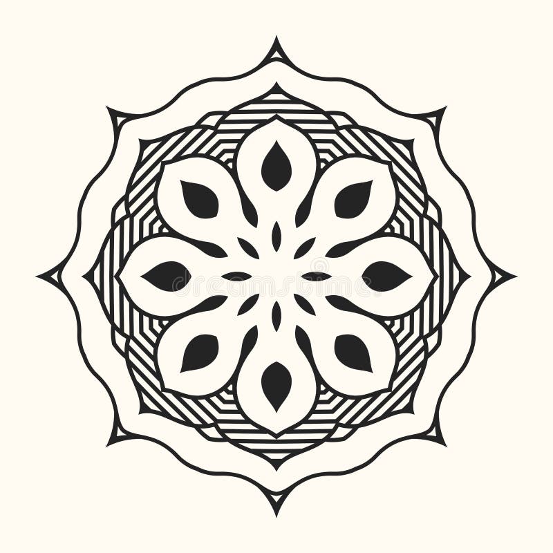 mandala Creatief cirkelornament Rond symmetrisch patroon stock illustratie mandala Creatief cirkelornament Rond symmetrisch patroon stock illustratie