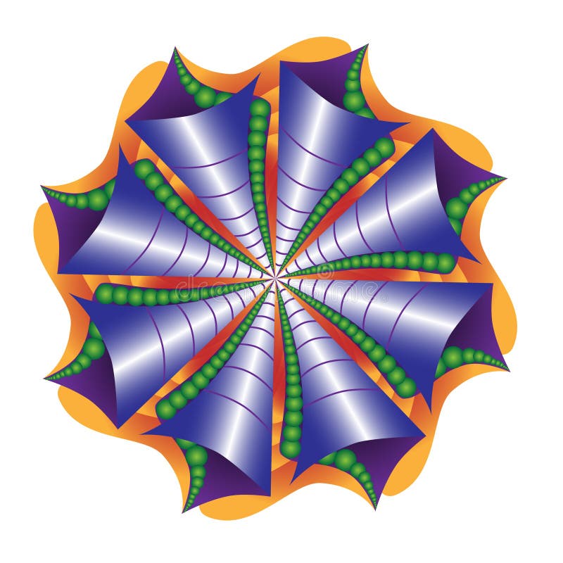Mandala d'abrégé sur coquille de mer illustration stock Mandala d'abrégé sur coquille de mer illustration stock