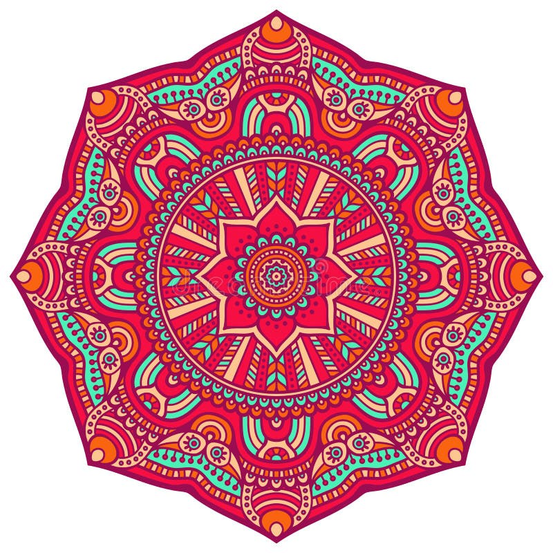Mandala dell'indiano di vettore illustrazione di stock Mandala dell'indiano di vettore illustrazione di stock