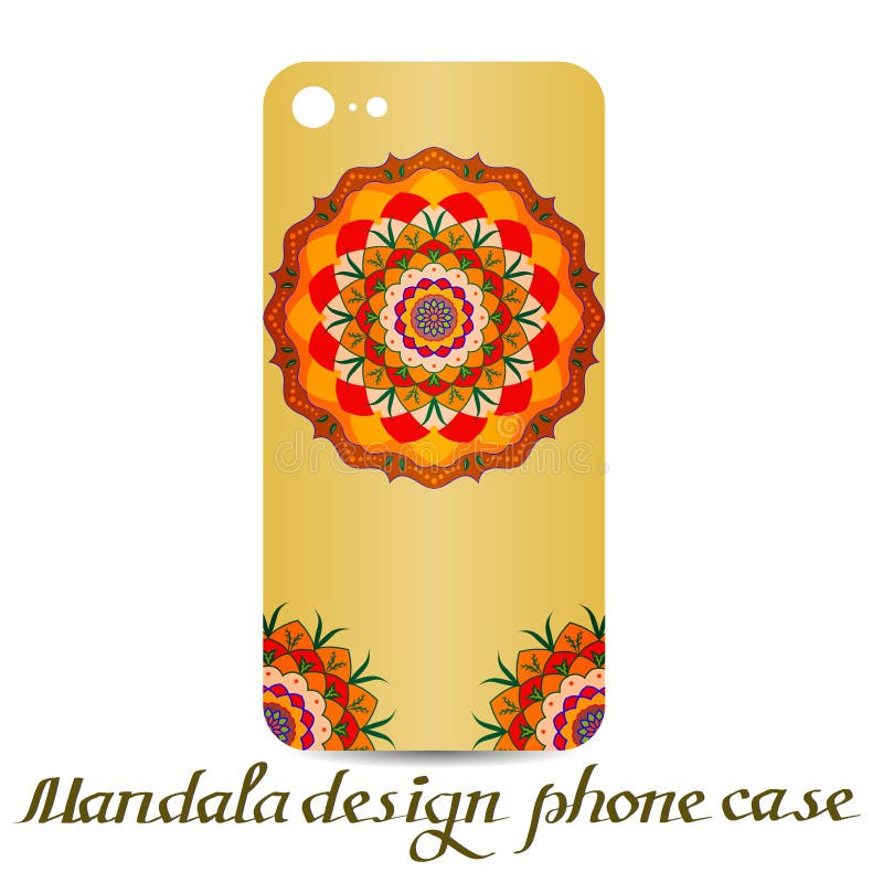 Mandala design phone case.decorative elements. stock illustration Mandala design phone case.decorative elements. stock illustration