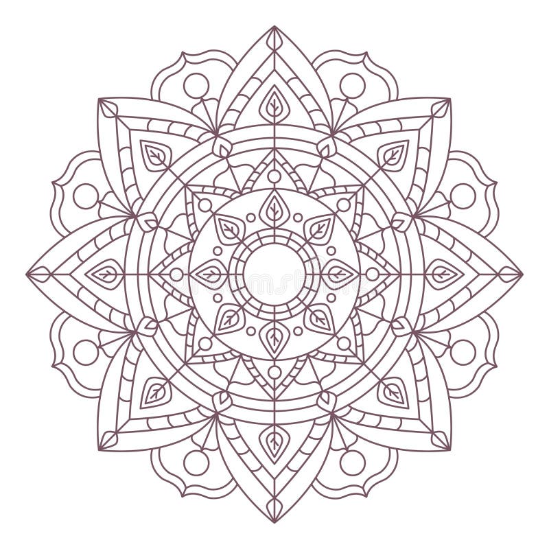 Download Circular Intricate Mandala Design For Coloring Stock ...