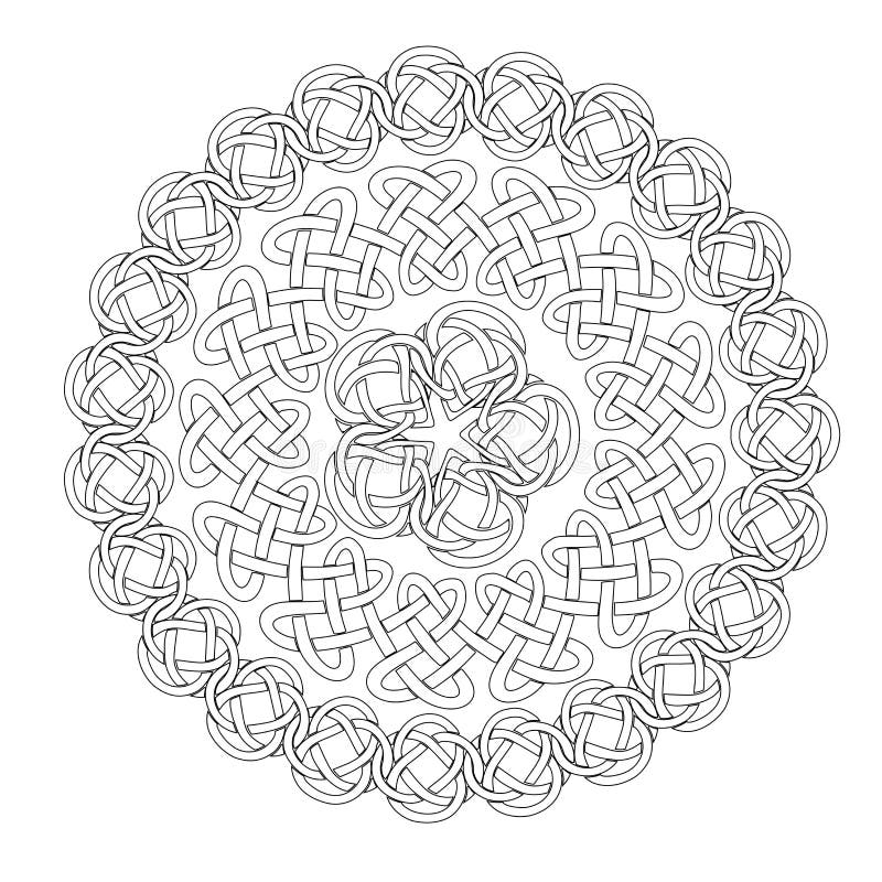 Download Mandala In Esoteric Style. Set Of Rings Of Celtic Braids ...