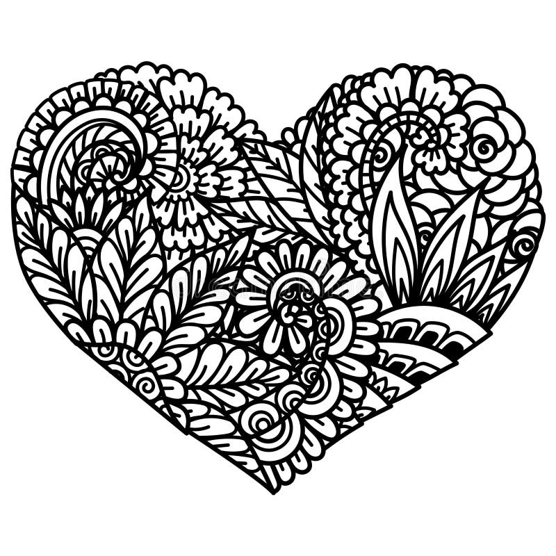 Mandala Floral in Heart Shape for Printing,laser Cutting, Paper Cutting ...