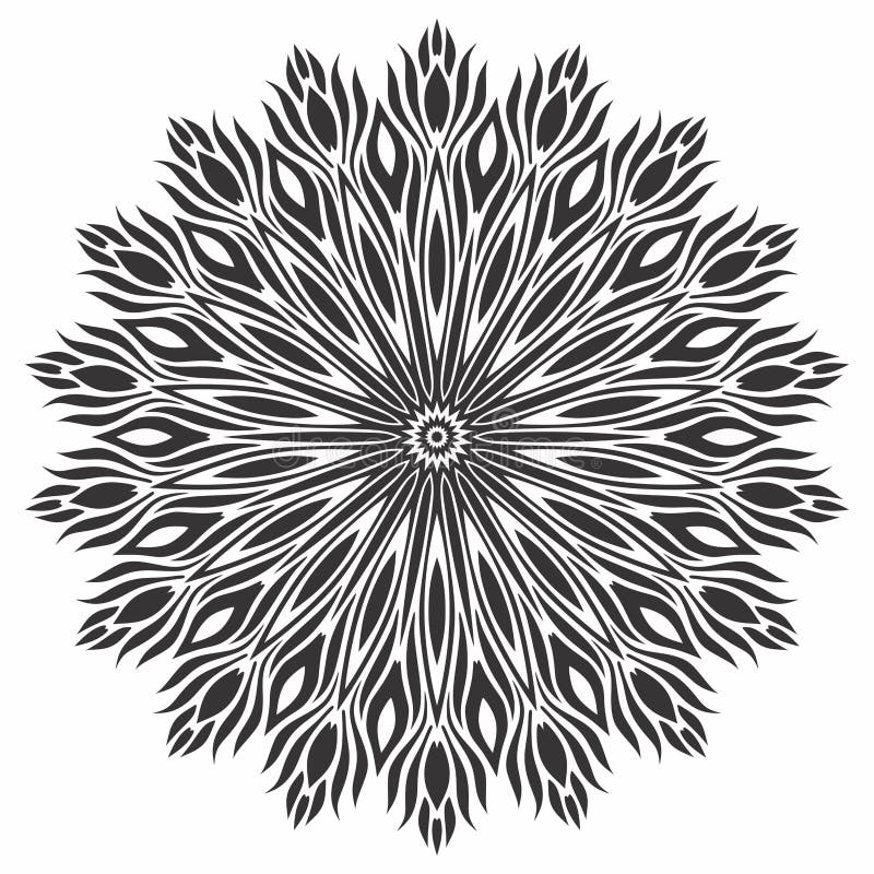 Dot Decoration Mandala Vector Design Stock Vector - Illustration of