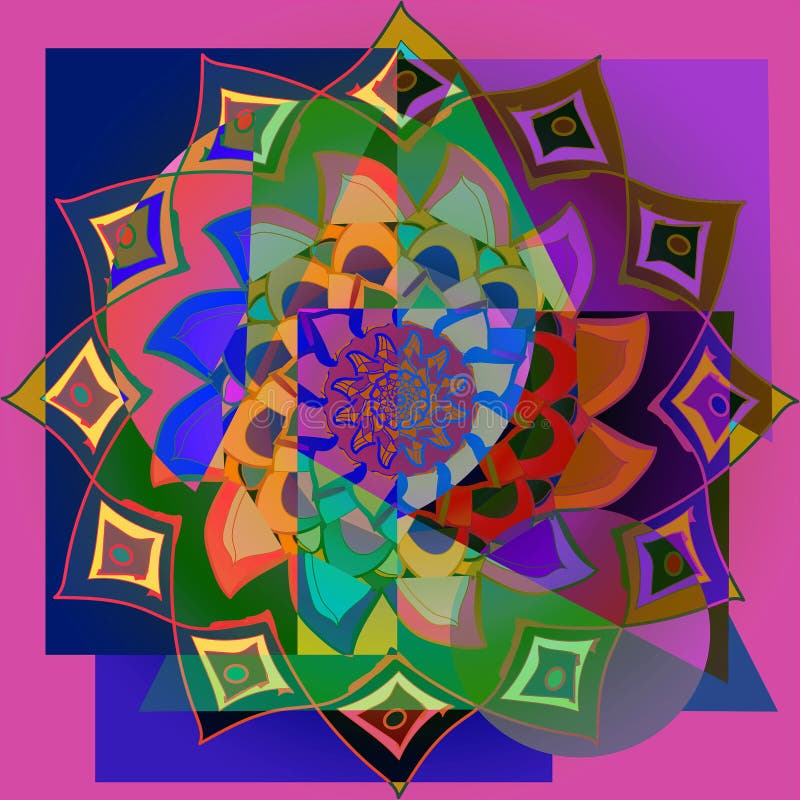 Mandala indien de fleur IMAGE DE FÊTE ABSTRAITE DE COLOFUL abr?gez le fond Mod?le rond ornemental illustration libre de droits Mandala indien de fleur IMAGE DE FÊTE ABSTRAITE DE COLOFUL abr?gez le fond Mod?le rond ornemental illustration libre de droits