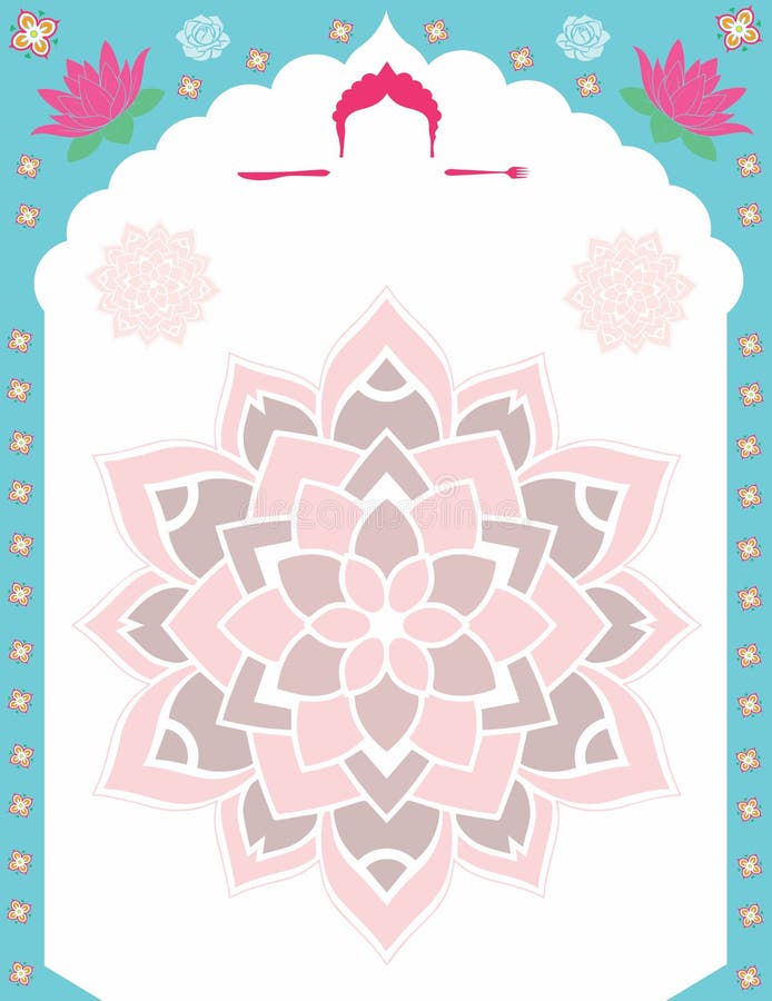 Mandala Menu arkivfoto. Bild av mandala, grön, stil - 162504178