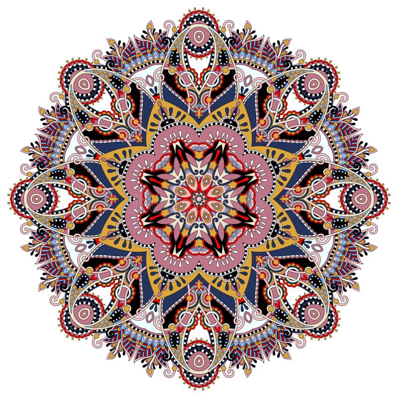 Mandala, okręgu dekoracyjny duchowy indyjski symbol ilustracja wektor Mandala, okręgu dekoracyjny duchowy indyjski symbol ilustracja wektor